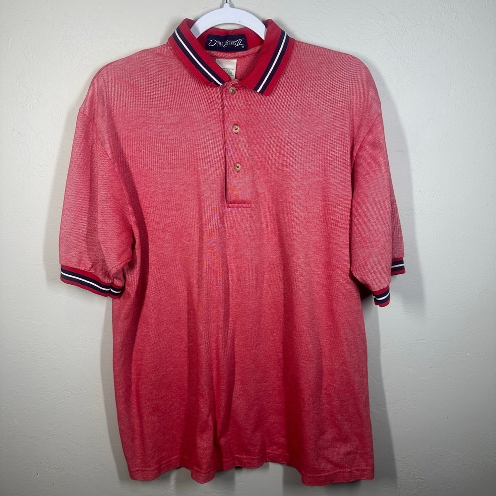 Outer Banks Red Mens Polo Size L